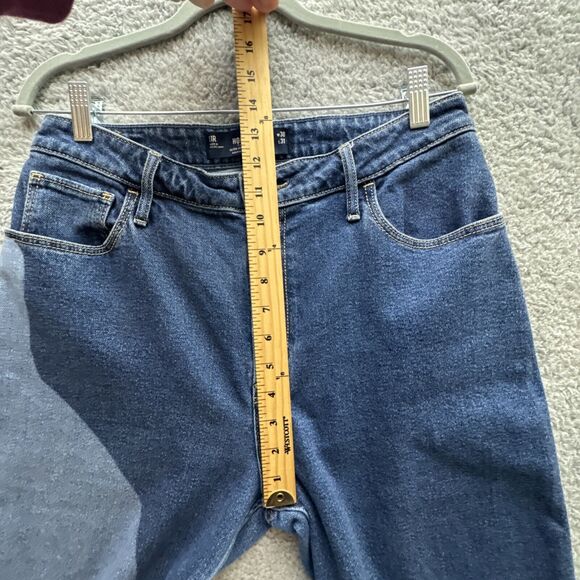 Hollister Jeans Women 11 30x31 Ultra High Rise Dad Wavy Patchwork California Y2K - Picture 6 of 9